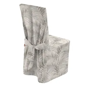 Dekoria Návlek na židli, béžovo-krémové palmové listy bílém podkladu, 45 x 94 cm, Gardenia, 142-14