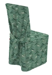 Dekoria Návlek na židli, smaragdově zelený vzor na lněném podkladu, 45 x 94 cm, Abigail, 143-16