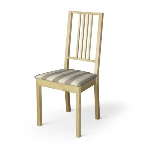 Dekoria Potah na sedák židle Börje, béžové a bílé svislé pruhy, potah sedák židle Börje, Quadro, 143-93
