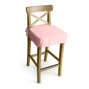 Dekoria Sedák na židli IKEA Ingolf - barová, práškově růžová, barová židle Ingolf, Loneta, 133-39