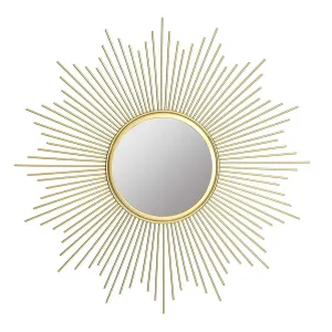 Dekoria Zrcadlo  Stratos Gold průměr 50cm, 50 cm