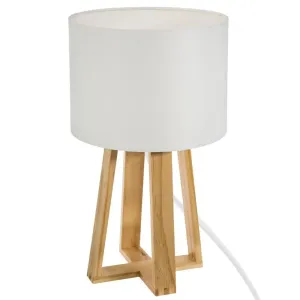 DekorStyle Noční lampa Molu bílá 34,5 cm