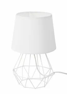 DekorStyle Stolní lampa DIAMENT 2v1 bílá