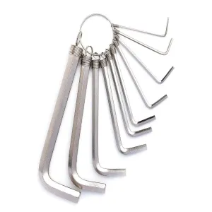 Sada imbusových klíčů Deli Tools EDL3100, 1,5-10 mm (stříbrná)