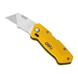 Víceúčelový nůž Deli Tools s výsuvnou čepelí EDL006Z (žlutý)