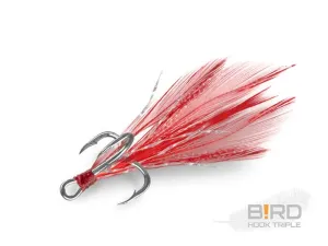 Delphin Trojháček B!RD Triple Hook 3ks - Červená vel.4