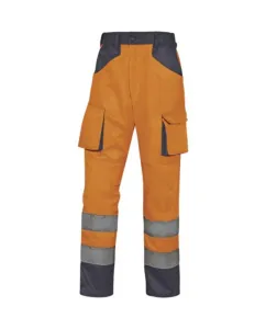 DeltaPlus M2PHV Kalhoty pracovní reflexní oranžová/šedá 3XL