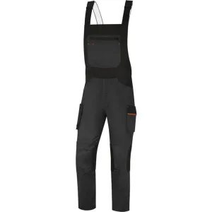 DeltaPlus M2SA3STR Kalhoty pracovní s laclem šedá/oranžová  S