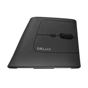 Bezdrátová vertikální myš Delux MV6 DB BT+2.4G (černá)
