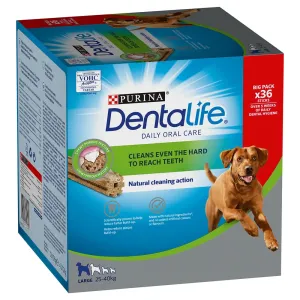 PURINA Dentalife snacky, 2 balení - 25 % sleva - Dentalife  každodenní péči o zuby pro velké psy 2 x 36 tyčinek
