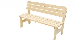 DEOKORK Masivní dřevěná zahradní lavice z borovice dřevo 32 mm (150 cm) #5379274