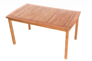 DEOKORK Zahradní pevný stůl obdelník HARMONY 150x90 cm (teak) #5391931