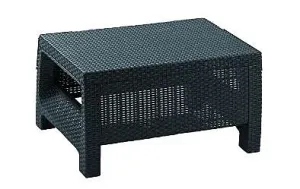 DEOKORK Zahradní ratanový stolek CORFU (antracit) #5387820