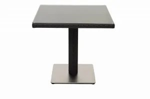 DEOKORK Zahradní ratanový stůl GINA 80x80 cm (černá) #5391995