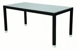 DEOKORK Zahradní ratanový stůl NAPOLI 160x80 cm (černá) #5391999