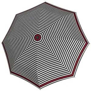 Derby Hit Lang AC Triple - dámský holový vystřelovací deštník, červená, proužek