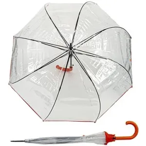 Derby Hit Long Automatik Transparent - dámský vystřelovací holový deštník, transparentní
