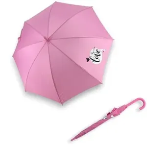 Derby Dětský holový vystřelovací deštník s potiskem růžová