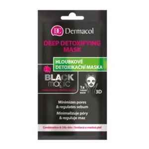 Dermacol Textilní hloubkově detoxikační maska Black Magic (Deep Detoxifying Mask) 15 ml