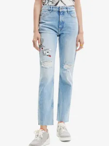 Desigual Bugs Jeans Modrá