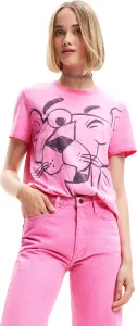 Desigual Dámské triko Ts Pink Panther Regular Fit 23SWTK813056 M