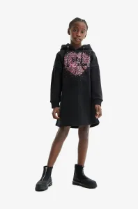 Dětské bavlněné šaty Desigual černá barva, mini, oversize #2865783