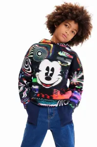Dětská bavlněná mikina Desigual x Disney s kapucí, vzorovaná