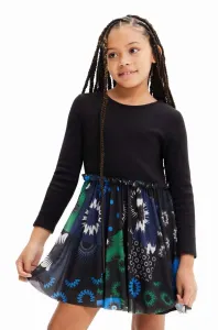 Dívčí šaty Desigual černá barva, mini #6066308