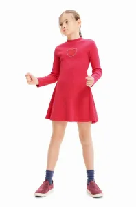 Dívčí šaty Desigual fialová barva, mini