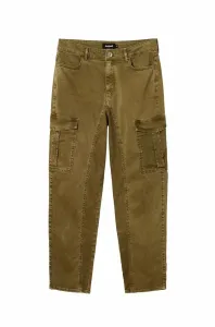 Kalhoty Desigual pánské, hnědá barva, ve střihu cargo #5910712