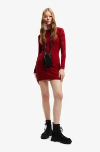 Šaty Desigual červená barva, mini #2049597