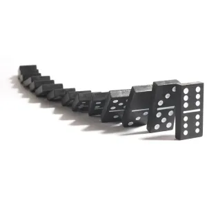 Domino společenská hra dřevo v krabičce 23,5x3,5x5cm