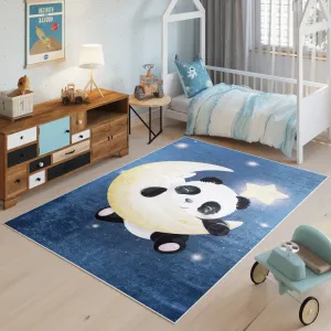 Dětský koberec s motivem pandy na měsíci #5604534