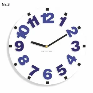 Dětské nástěnné hodiny s barevnými čísly #2129964