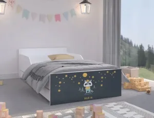 Kvalitní dětská postel v tmavších barvách s motivem noční oblohy 160 x 80 cm