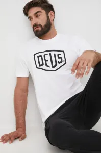 Bavlněné tričko Deus Ex Machina bílá barva, s potiskem #1975271