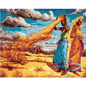Diamondi - AFRICKÉ ŽENY, 40x50 cm, vypnuté plátno na rám