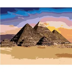 Diamondi - EGYPT PYRAMIDY, 40x50 cm, vypnuté plátno na rám
