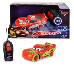 Autíčko na dálkové ovládání RC Cars Blesk McQueen Single Drive Glow Racers Jada délka 14 cm 1:32 od 24 měsíců
