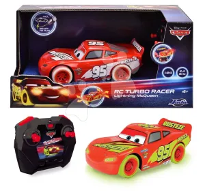 Autíčko na dálkové ovládání RC Cars Blesk McQueen Turbo Glow Racers Jada délka 17 cm 1:24 od 4 let