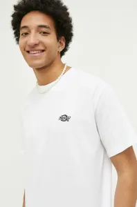 Bavlněné tričko Dickies bílá barva, s aplikací #5694862
