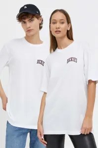 Bavlněné tričko Dickies bílá barva, s potiskem #6034968