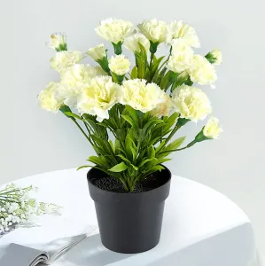 Die moderne Hausfrau Umělá květina Karafiát, bílý