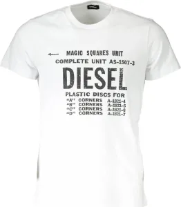 Diesel pánské tričko Barva: Bílá, Velikost: XL #1131238