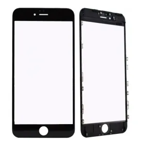 Oleofobní náhradní černé přední sklo s rámem na iPhone 6 Plus