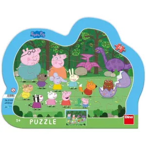 Dino Peppa Pig 25 dílků kontura puzzle