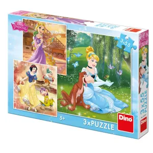 Disney Princezny - Volné odpoledne: puzzle 3x55 dílků