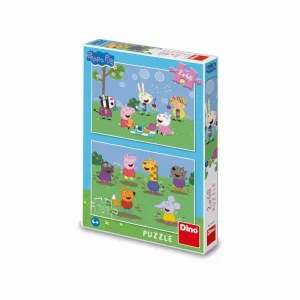 Puzzle 2v1 Prasátko Peppa/Peppa pig a kamarádi 2x48 dílků v krabici
