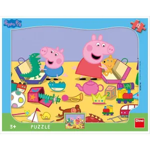 PEPPA PIG SI HRAJE 12 deskové tvary Puzzle - Peppa Pig (303119)