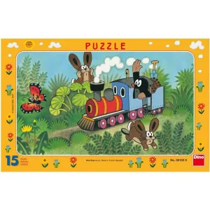 Dino Puzzle Krtek a lokomotiva 15 dílků